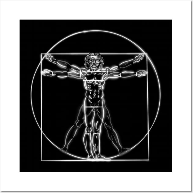 Leonardo da vinci vitruvian man Wall Art by BAJAJU